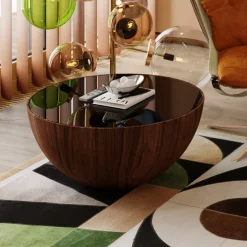 Cheap Salontafel Tear Drups Walnoot Ø80cm Kasten|Tafels