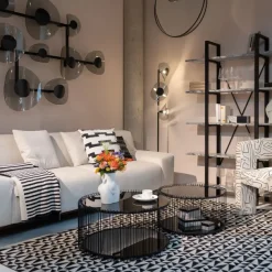 Shop Salontafel Wire Double Black Set Van 2 Tafels|Tuinmeubelen