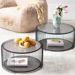 Discount Salontafel Wire Double Bubble Black (2/set) Kasten|Tafels