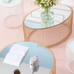 Cheap Salontafel Wire Uno Messing 60x90cm Tafels|Tuinmeubelen
