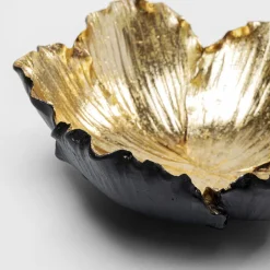 Online Schaal Flower Bloom Zwart Goud Ø20 Servies & Tafelaccessoires|Woondecoratie