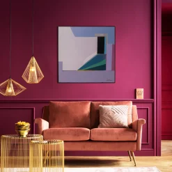 Clearance Schilderij Abstract Shapes Purple 113x113cm Wanddecoratie|Kasten