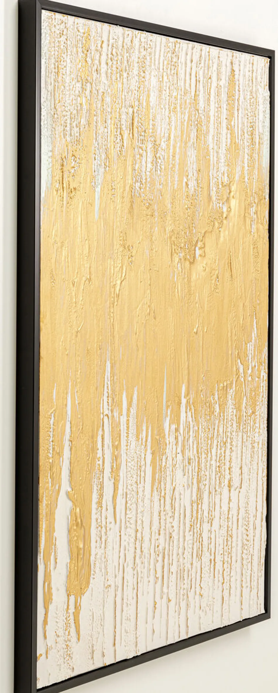 New Schilderij Abstract Wit 80x120cm Wanddecoratie|Kasten
