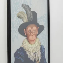 Store Schilderij Art Monkey Sir 80x60cm Wanddecoratie|Kasten