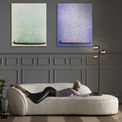 Online Schilderij Flower Boat Beige Green 80x100cm Wanddecoratie|Kasten
