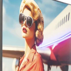 Store Schilderij Met Lijst LED Jetset Pose Lady 120x80cm Wanddecoratie|Kasten