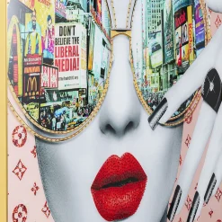 Discount Schilderij Met Lijst Times Square View 120x120cm Wanddecoratie|Kasten