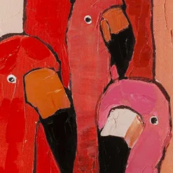 Outlet Schilderij Touched Flamingo Meeting 120x90cm Wanddecoratie|Kasten