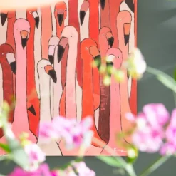 Outlet Schilderij Touched Flamingo Meeting 120x90cm Wanddecoratie|Kasten