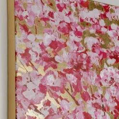 Clearance Schilderij Touched Flower Couple Goud-Roze 100x80cm Wanddecoratie