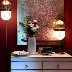 Clearance Schilderij Touched Flower Boat Goud-Roze 100x80cm Wanddecoratie