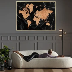 Clearance Schilderij World Map 150x100cm Tuinmeubelen