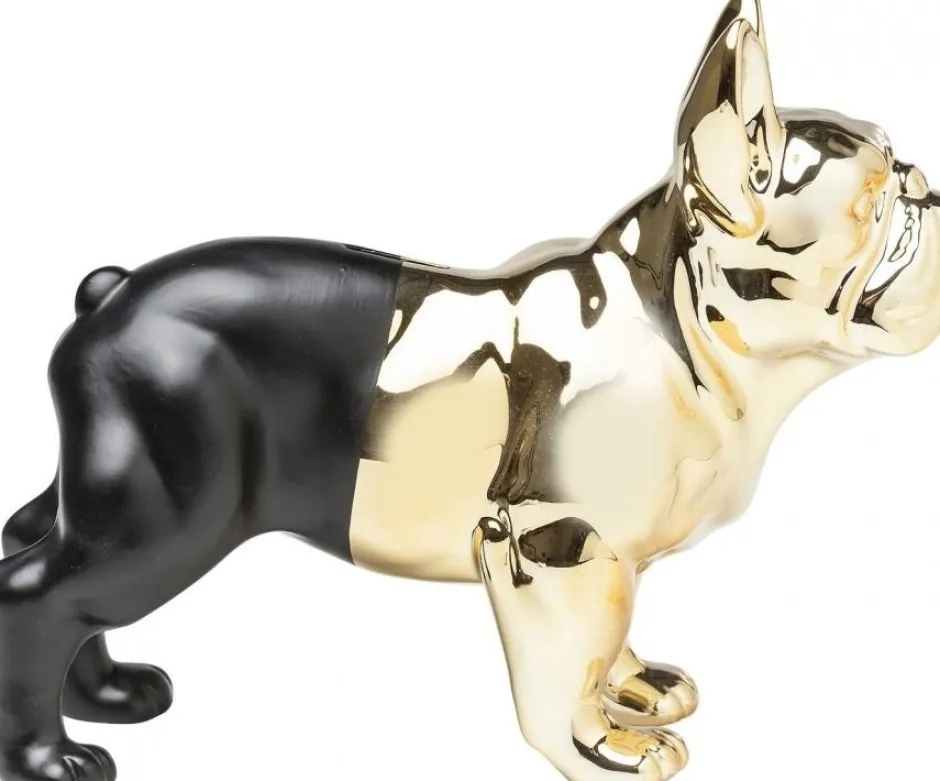 Discount Spaarpot Bulldog Goud-Zwart Woondecoratie|Kasten