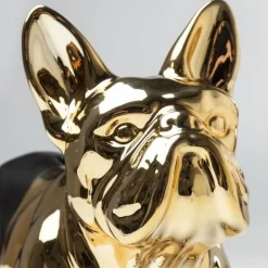 Discount Spaarpot Bulldog Goud-Zwart Woondecoratie|Kasten