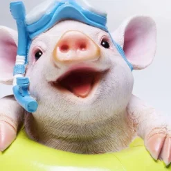 Clearance Spaarpot Floating Pig Woondecoratie|Kasten