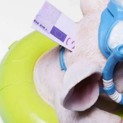 Clearance Spaarpot Floating Pig Woondecoratie|Kasten