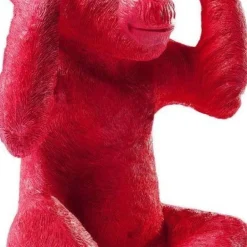 Store Spaarpot Monkey Kikazaru Rood Woondecoratie|Kasten