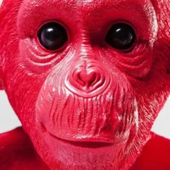 Store Spaarpot Monkey Kikazaru Rood Woondecoratie|Kasten