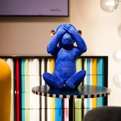 Clearance Spaarpot Monkey Mizaru Blauw Woondecoratie|Kasten