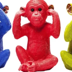 Clearance Spaarpot Monkey Mizaru Blauw Woondecoratie|Kasten