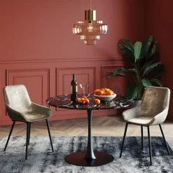 Best Sale Tafel Veneto Marmer Zwart Ø110cm Kasten|Tafels