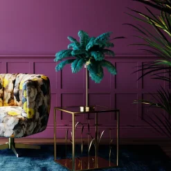 Best Sale Tafellamp Feather Palm Green 60cm Kasten|Tuinmeubelen