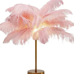 Clearance Tafellamp Feather Palm Pink 60cm Kasten|Tuinmeubelen