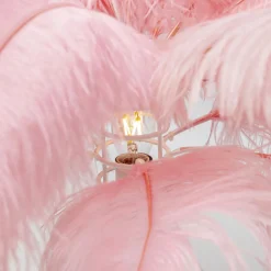 Clearance Tafellamp Feather Palm Pink 60cm Kasten|Tuinmeubelen