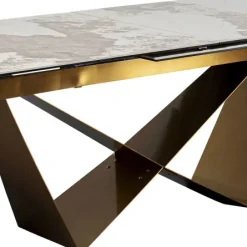 Store Uitschuifbare Eettafel Connesso Brass 200(+60)x100cm Tafels