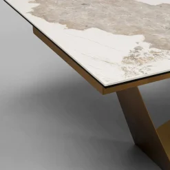 Store Uitschuifbare Eettafel Connesso Brass 200(+60)x100cm Tafels