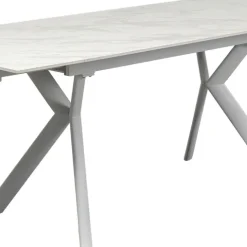 Clearance Uitschuifbare Tafel Xenia White 140(+30+30)x80cm Kasten|Tafels