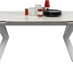 Clearance Uitschuifbare Tafel Xenia White 140(+30+30)x80cm Kasten|Tafels