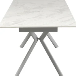 Clearance Uitschuifbare Tafel Xenia White 140(+30+30)x80cm Kasten|Tafels