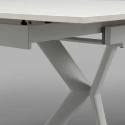 Clearance Uitschuifbare Tafel Xenia White 140(+30+30)x80cm Kasten|Tafels