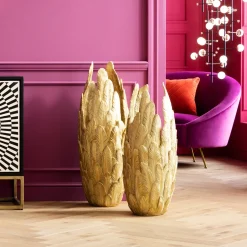 Clearance Vaas Feathers Goud 91cm Woondecoratie|Tuinmeubelen