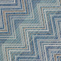 Clearance Vloerkleed Buiten Zigzag Blue 230x330cm Kasten|Tuinmeubelen
