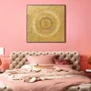 Fashion Wanddecoratie Art Geometric Circle Goud 120x120cm Wanddecoratie|Kasten