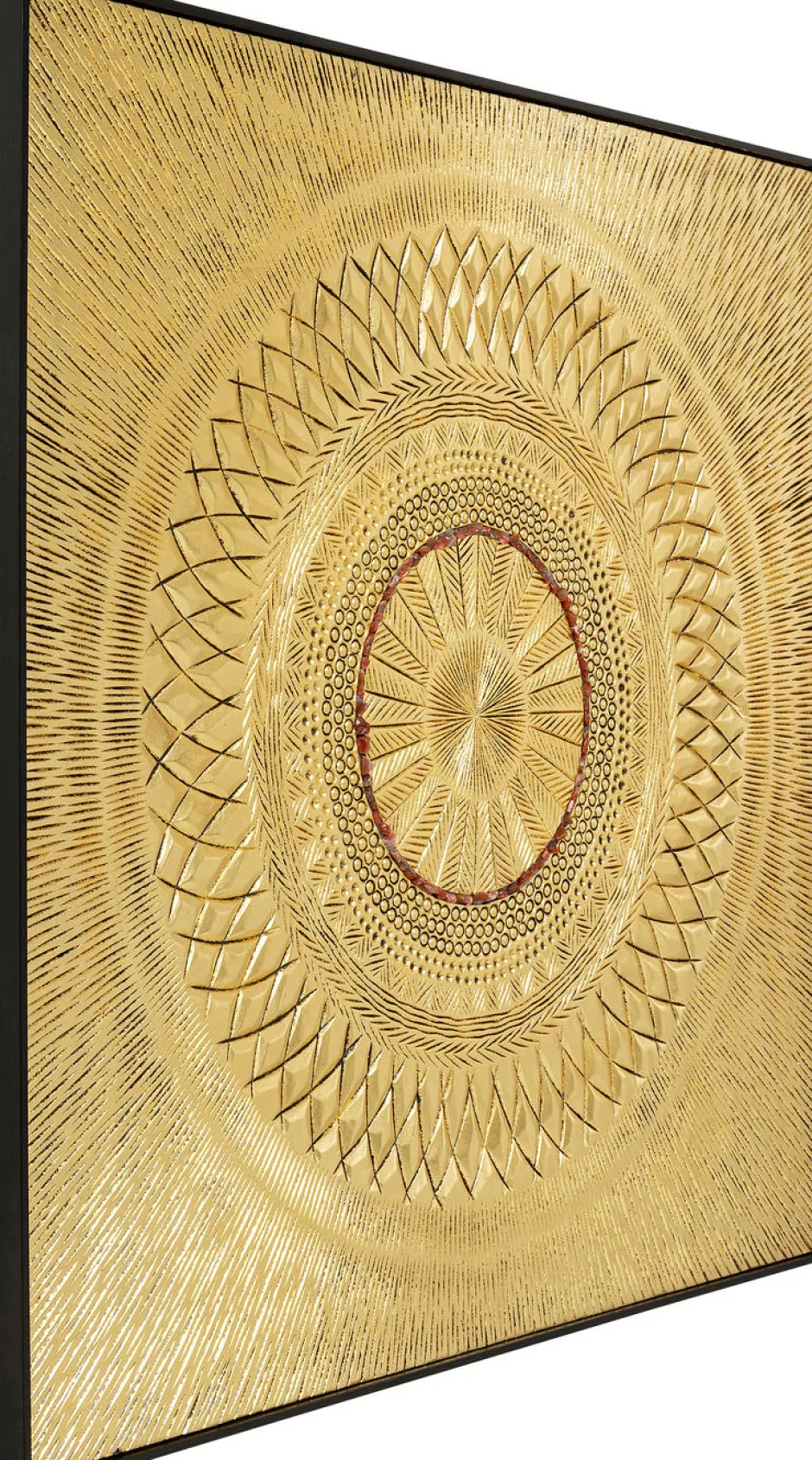 Fashion Wanddecoratie Art Geometric Circle Goud 120x120cm Wanddecoratie|Kasten