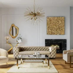 Flash Sale Wanddecoratie Gold Flower 120x120cm Wanddecoratie|Kasten