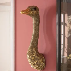 Discount Wanddecoratie Ostrich Goud Wanddecoratie|Kasten