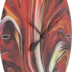 Shop Wandklok Glas Chaos Fire Ø80cm Woondecoratie|Kasten