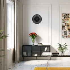 Sale Wandklok Leonardo Zwart-Goud 50cm Woondecoratie|Kasten