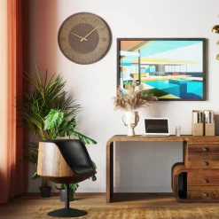 Best Sale Wandklok Levi Bruin Ø60cm Woondecoratie|Kasten