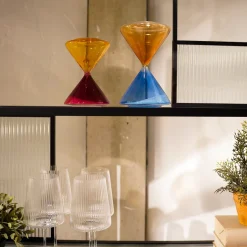 Best Zandloper Blauw-Oranje 5 Minuten Ø13cm Opbergers|Woondecoratie